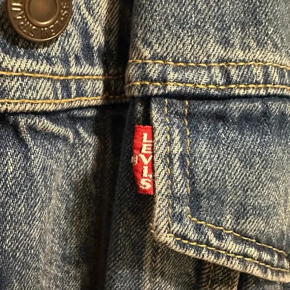 Levi's Blue Denim Jacket with Belt - Picture 3 of 5